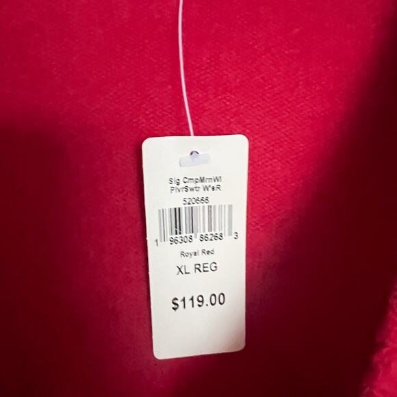 NWT LL Bean Signature Sweater Womens XL Merino Wool Red Crewneck Long Sleeve - Picture 3 of 6